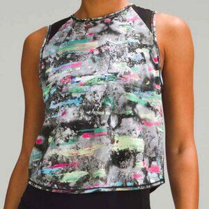 LN Lululemon Sculpt Cropped Tank Top Paint Drift Multi 4 crop yoga run EUC